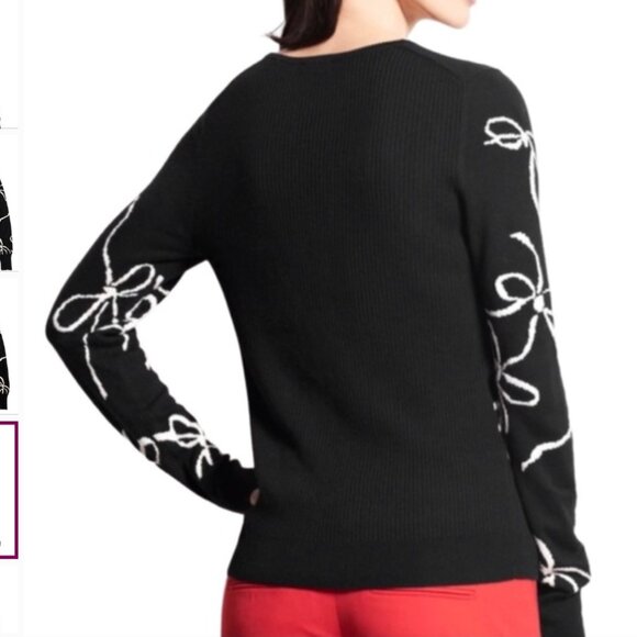 Ann Taylor "Ribbons & Bows" Crewneck Sweater - Picture 10 of 15